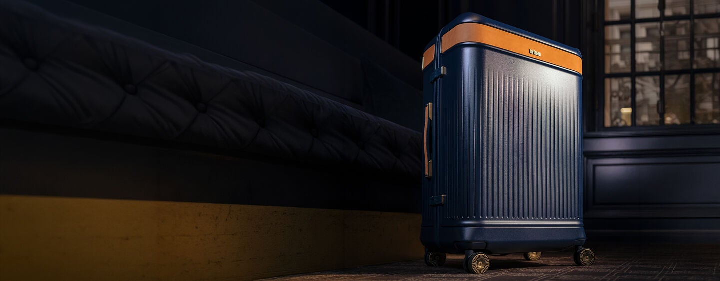 Reserve Medium Trunk is shown. Click here to shop our styles spacious enough for those longer voyages.