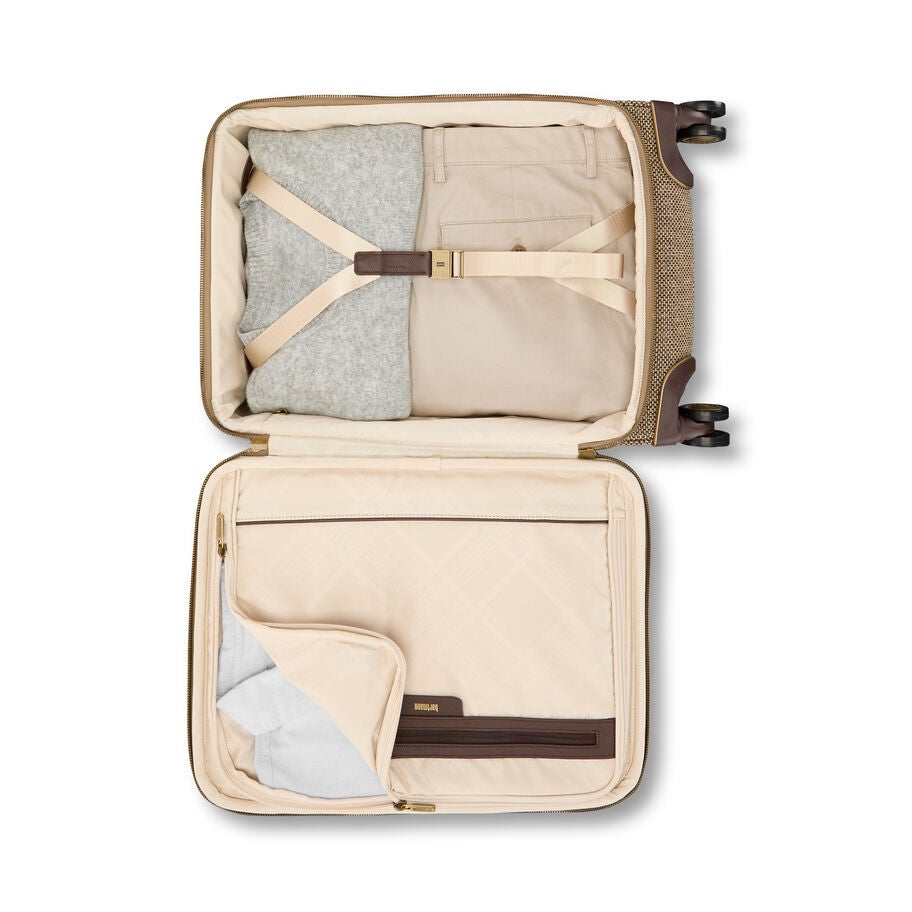 Tweed Global Carry-On in the color Tweed/Natural Leather. image number 1