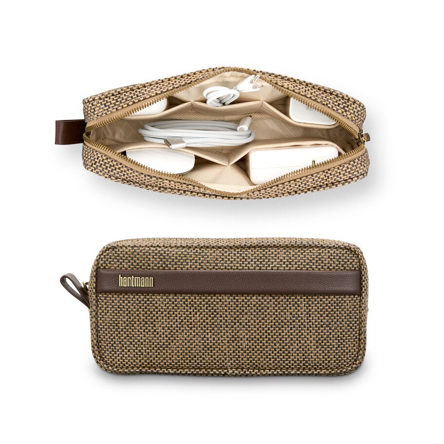 Tweed Travel Backpack in the color Tweed/Natural Leather. image number 3