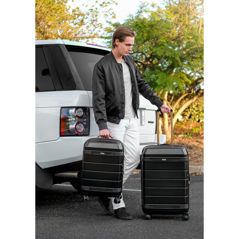 Hartmann Luxe Hardside Long Journey Spinner, Black with Black Trim, Lifestyle Image image number 7
