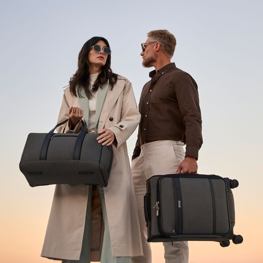 Herringbone Deluxe Weekend Duffel in the color Black Herringbone. image number 8