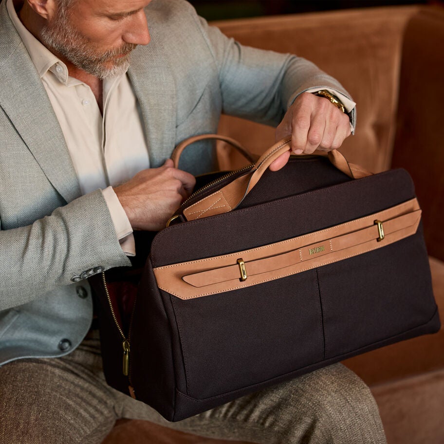 Reserve Weekender Duffel in the color Oak. image number 4