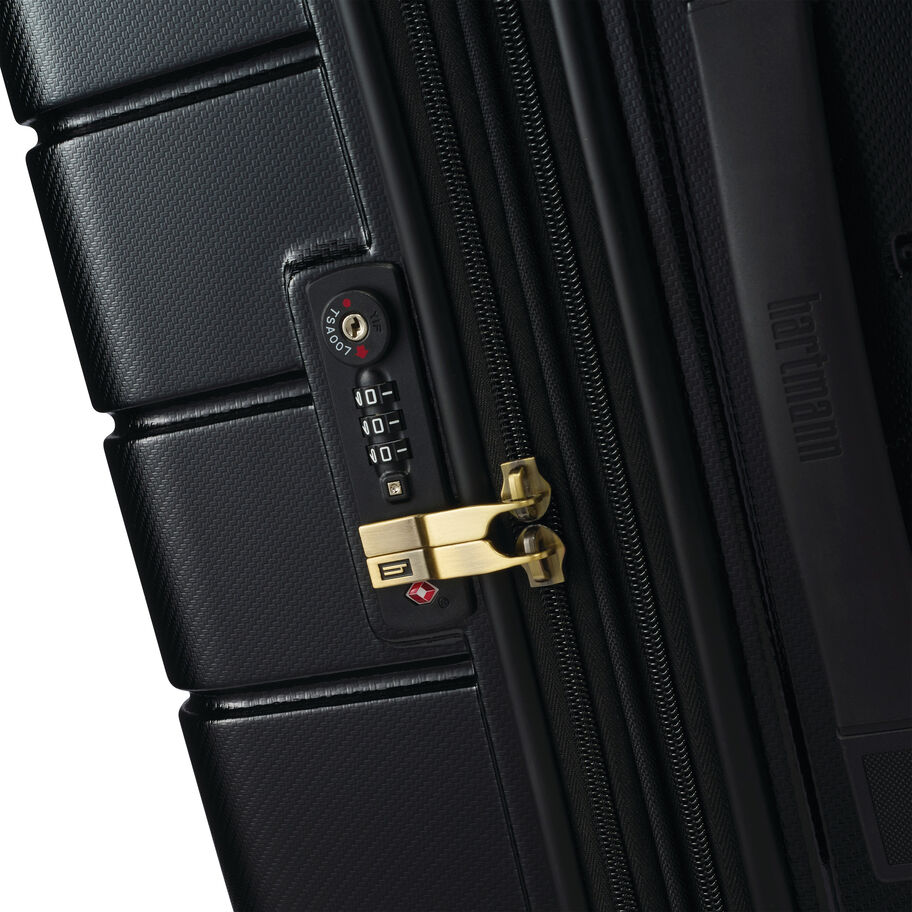 Hartmann Luxe Hardside Medium Journey Spinner, Black with Black Trim, Built-in Side TSA Lock image number 4