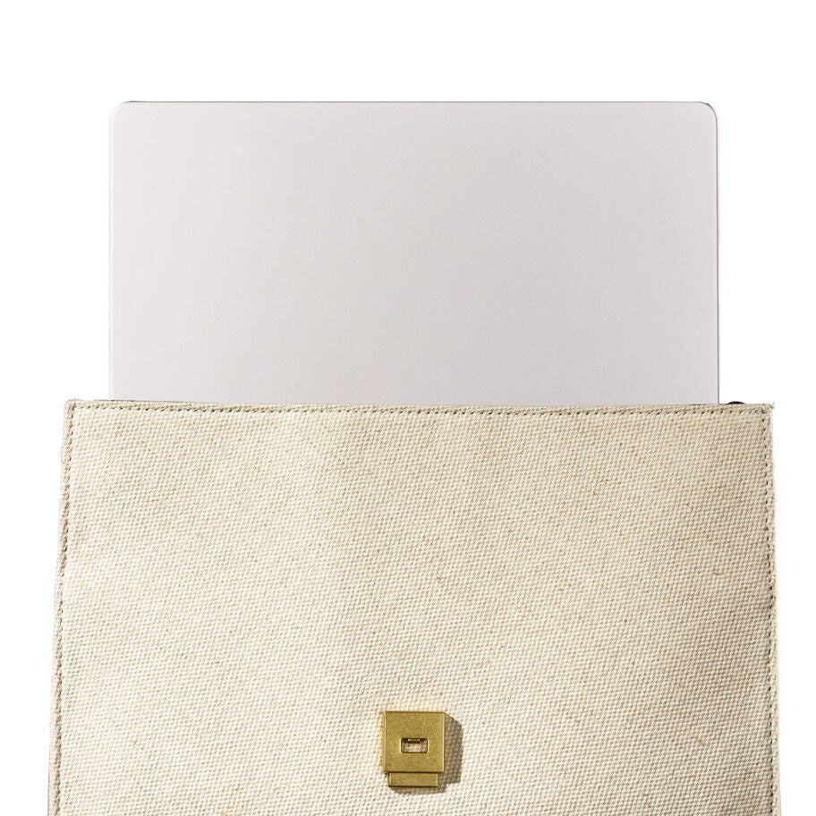 Reserve Women's Backpack in the color Ecru. image number 3