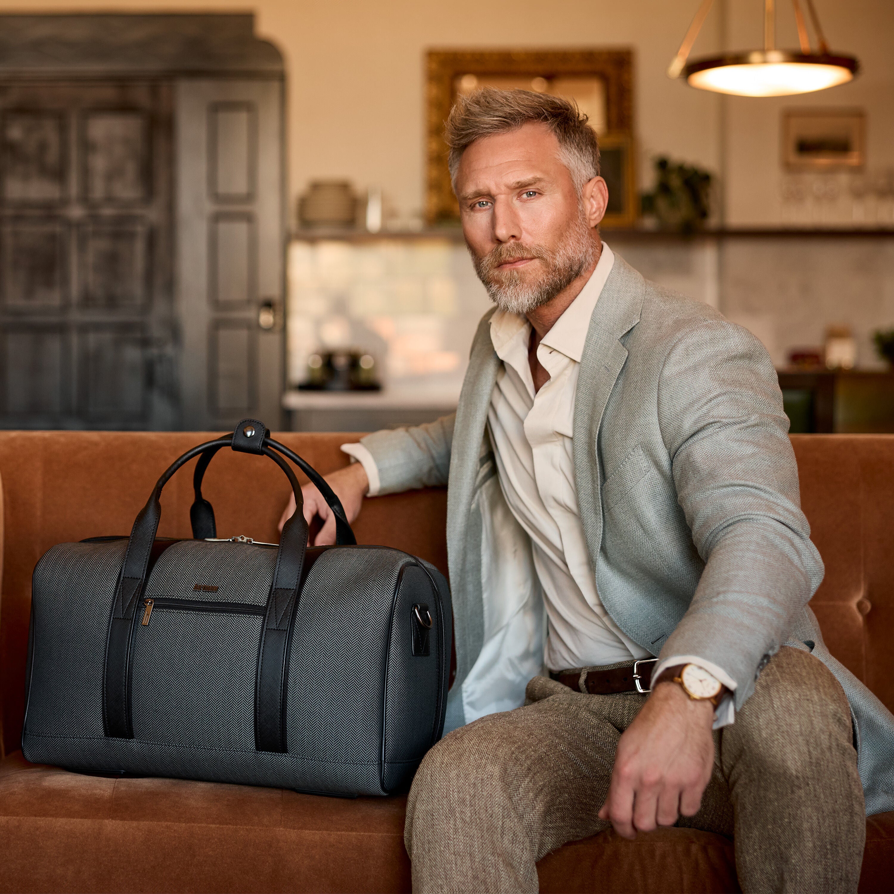 Herringbone Weekend Duffel—Crafted for The Weekend | Hartmann
