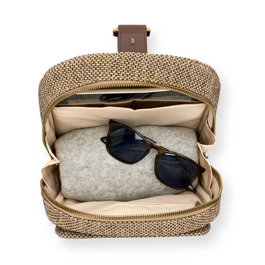 Tweed Sling Bag in the color Tweed/Natural Leather. image number 2