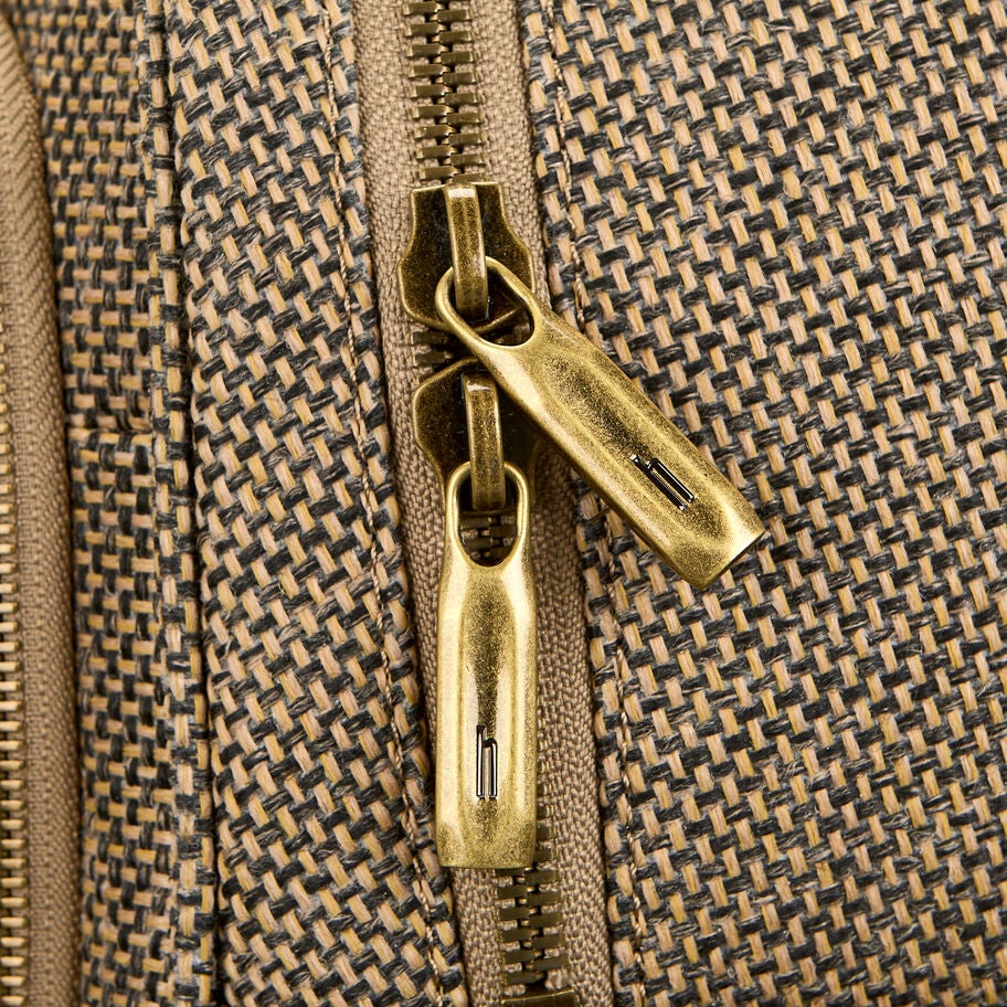 Tweed Travel Backpack in the color Tweed/Natural Leather. image number 4