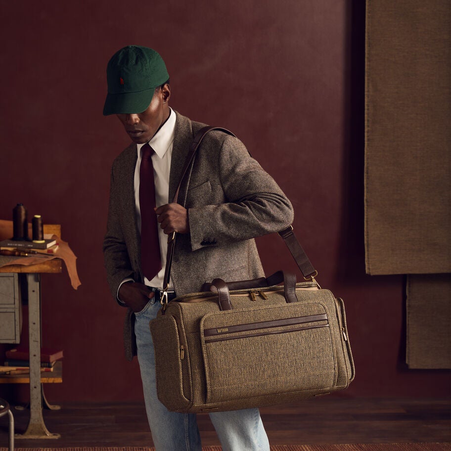 Tweed Travel Duffel in the color Tweed/Natural Leather. image number 1