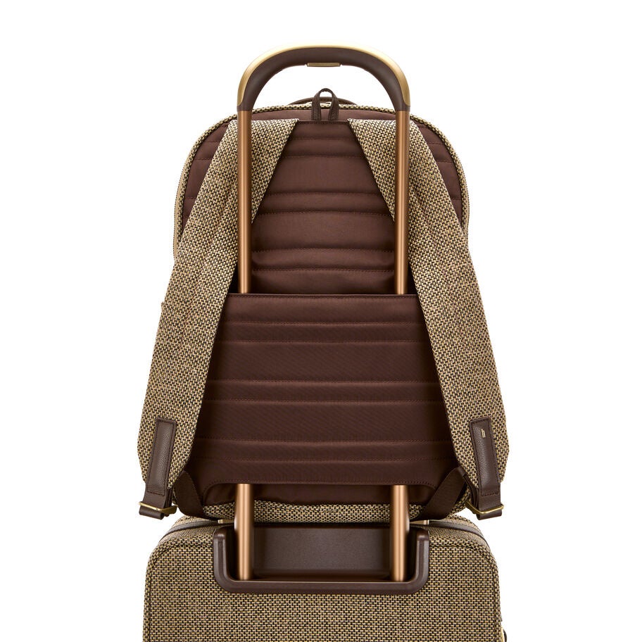 Tweed Travel Backpack in the color Tweed/Natural Leather. image number 6