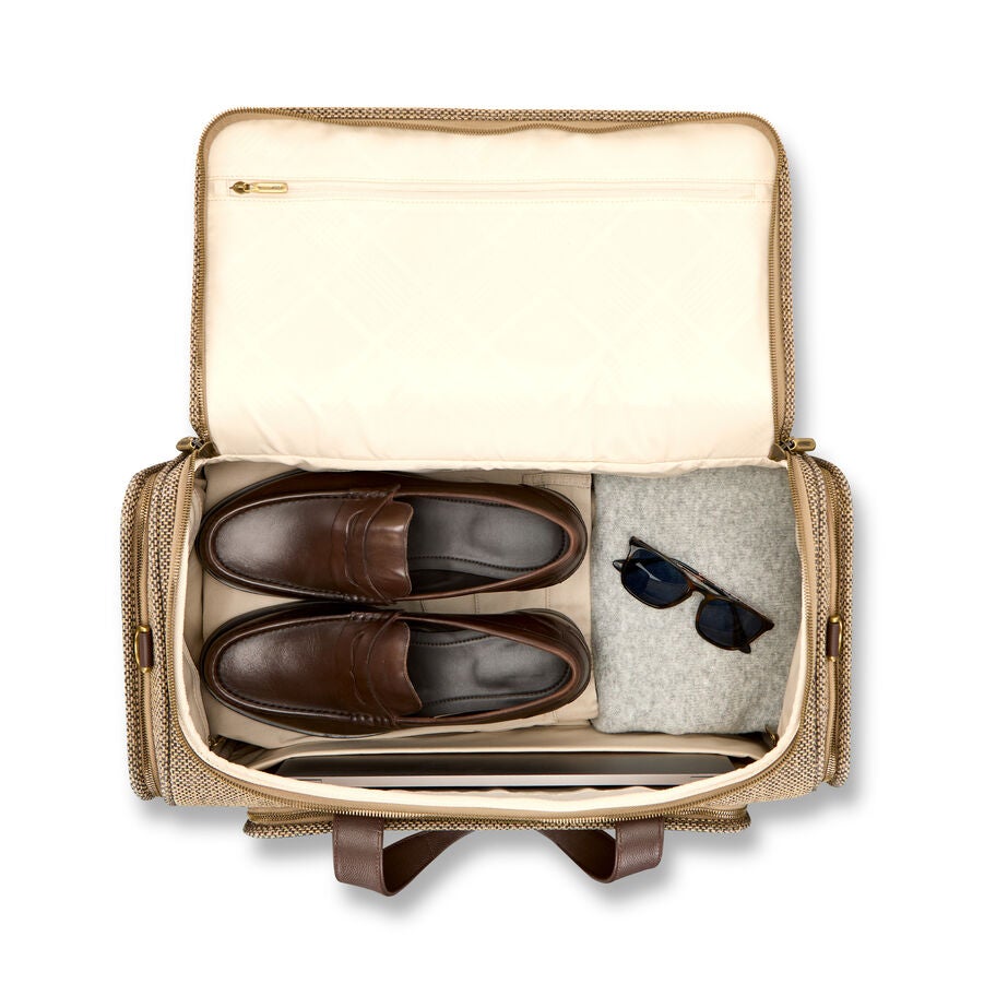 Tweed Travel Duffel in the color Tweed/Natural Leather. image number 2