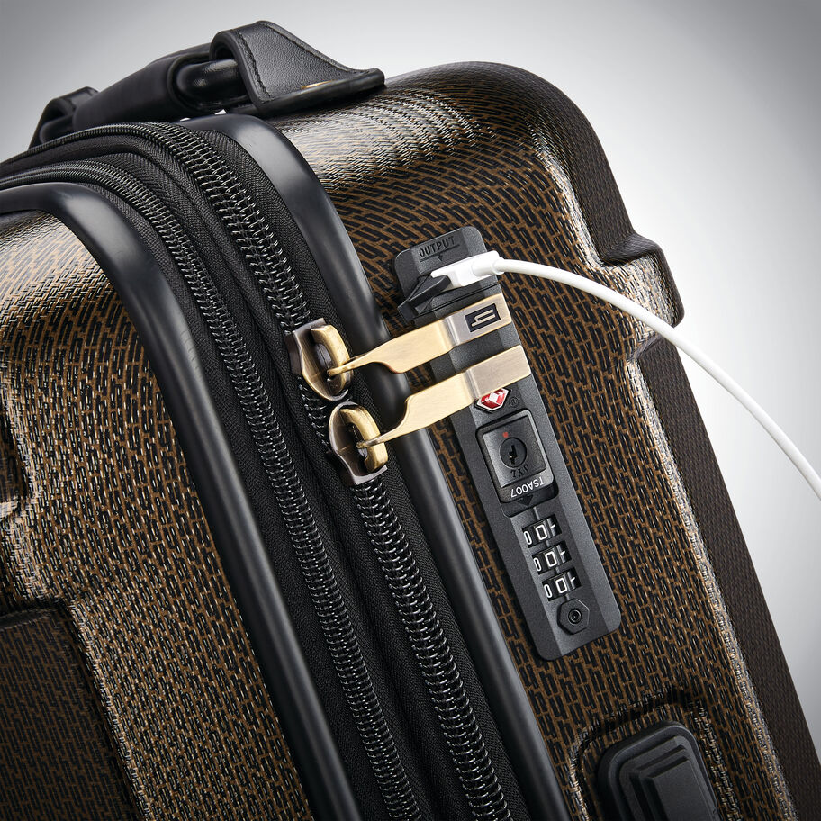 Hartmann Century Deluxe Hardside  Carry-On Expandable Spinner, Bronze, USB Port image number 4