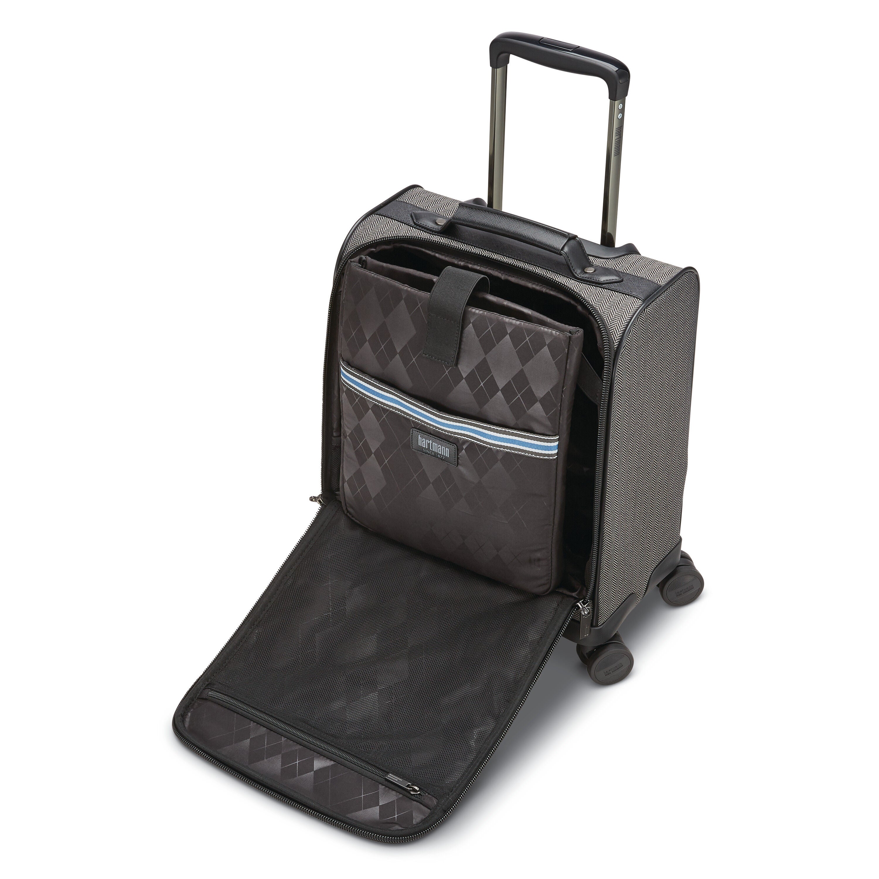 Hartmann herringbone deluxe underseat carry on spinner sales