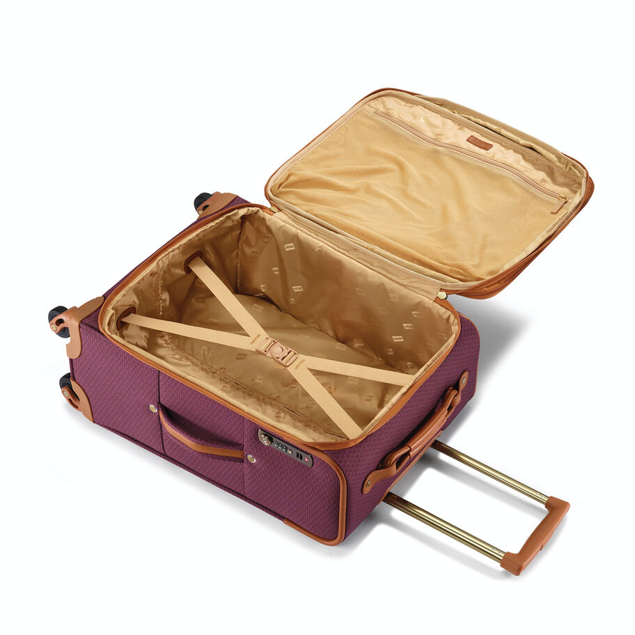 Hartmann Luxe II Carry-On Spinner, Burgundy/Tan, Interior Image image number 1