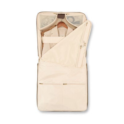 Tweed Garment Bag in the color Tweed/Natural Leather.