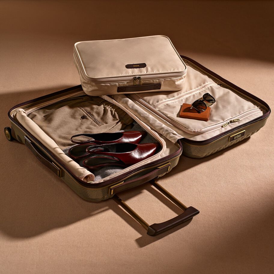 Tweed CURV&reg; Global Carry-On in the color Tweed/Natural Leather. image number 1