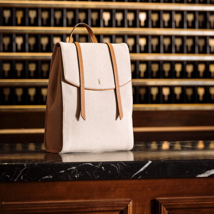 Reserve Women's Backpack in the color Ecru. image number 8