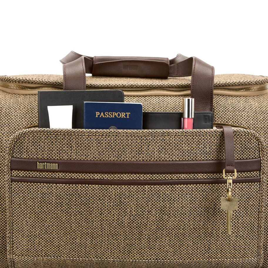 Tweed Travel Duffel in the color Tweed/Natural Leather. image number 3
