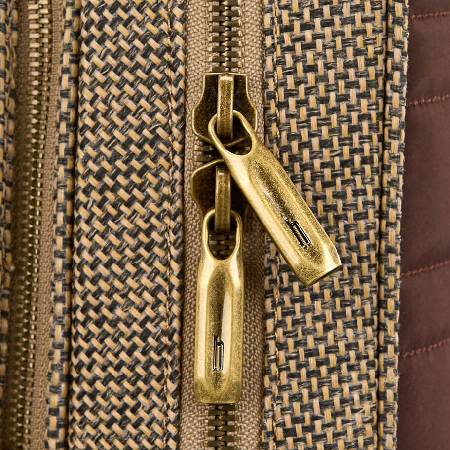 Tweed Sling Bag in the color Tweed/Natural Leather. image number 5