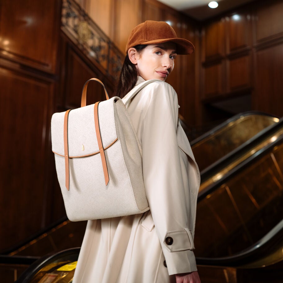 Reserve Women's Backpack in the color Ecru. image number 1