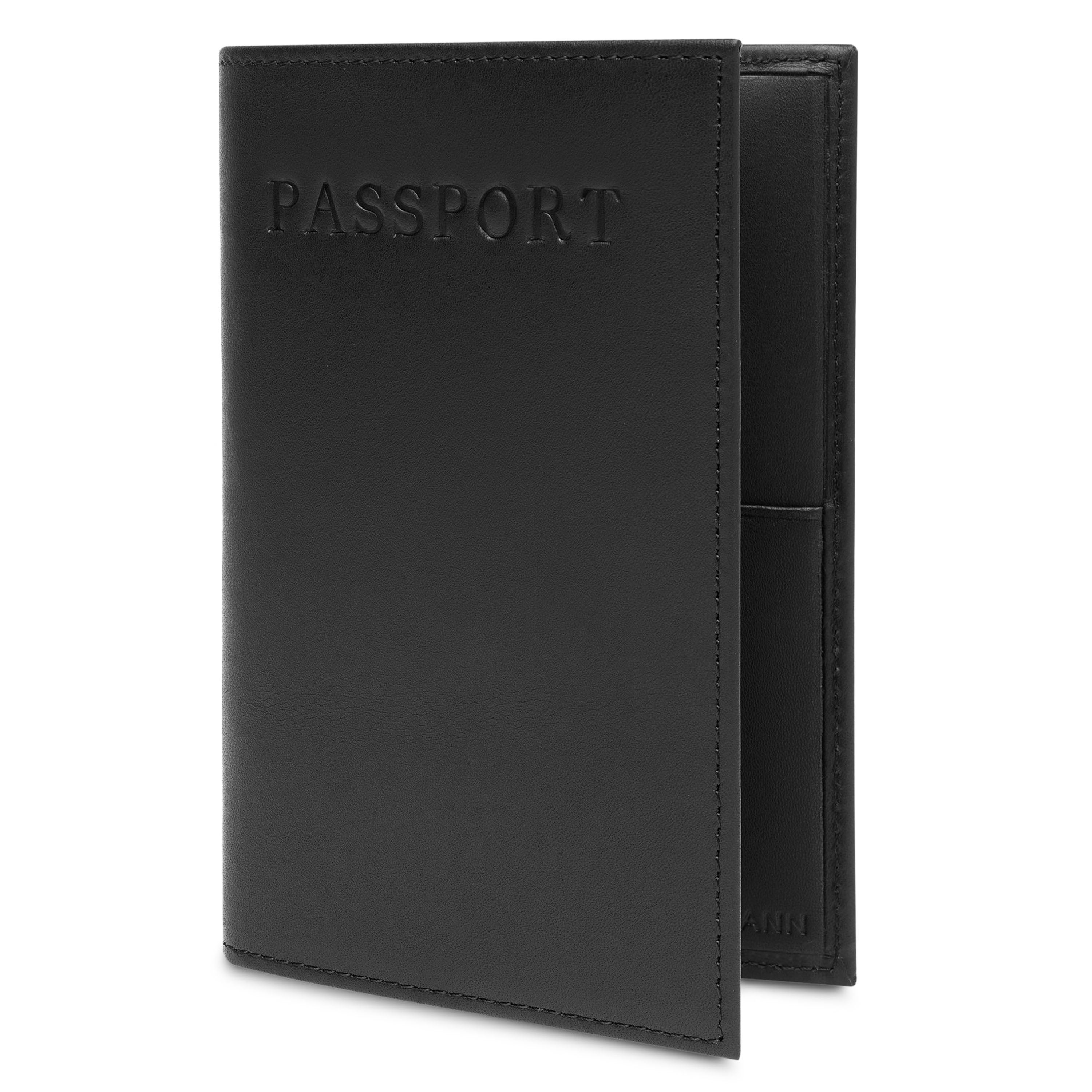 Black Leather Passport Cover Color